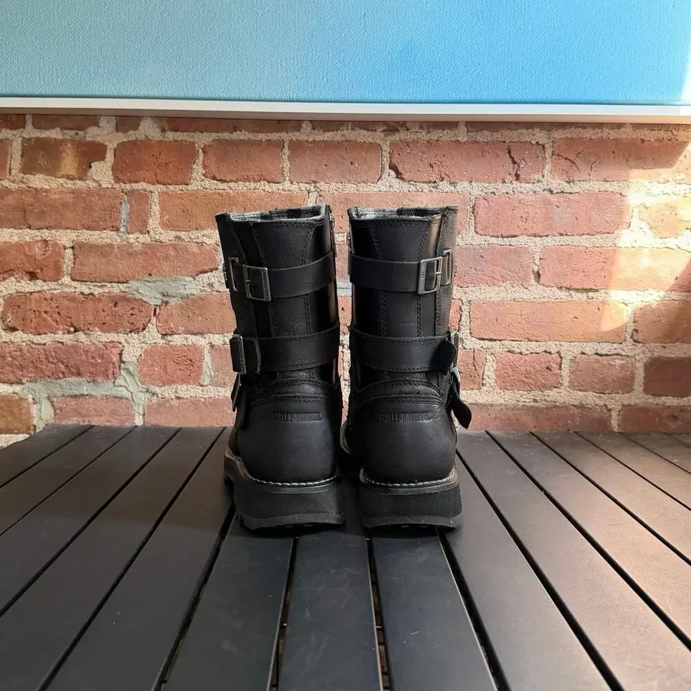 Harley-Davidson Men's Parker 8-Inch Black Motorcycle Boots
